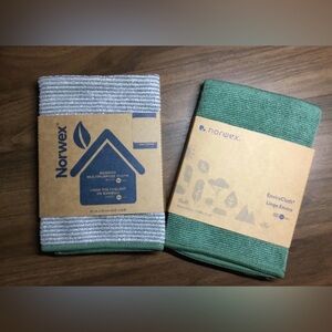 Norwex Bamboo Multipurpose Cloth Graphite/Green NWT with Green Envirocloth